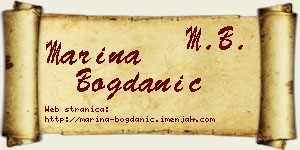 Marina Bogdanić vizit kartica